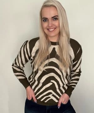 Sweater zebra khaki