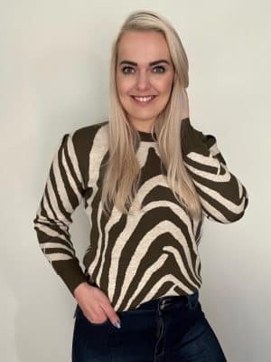 Sweater zebra khaki