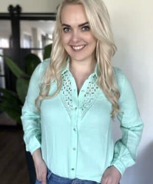 Blouse Embroidery Mint