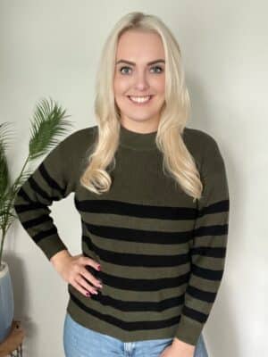 Sweater stripes khaki
