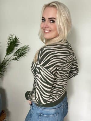Sweater zebra khaki