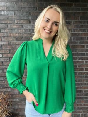 groene basic blouse