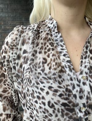 Luipaardprint blouse